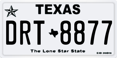 TX license plate DRT8877