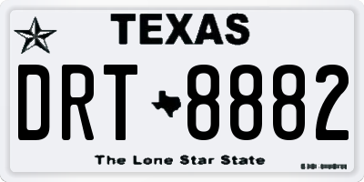 TX license plate DRT8882