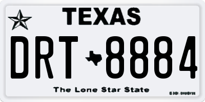 TX license plate DRT8884