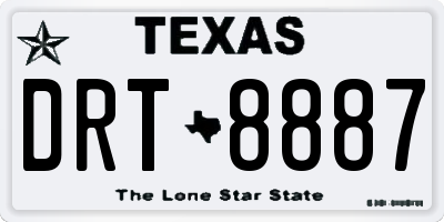 TX license plate DRT8887