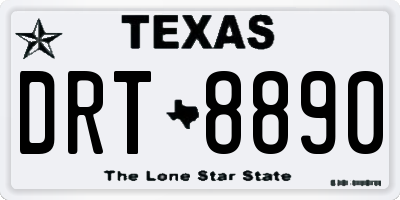 TX license plate DRT8890