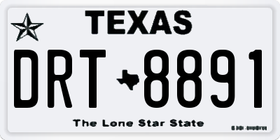 TX license plate DRT8891