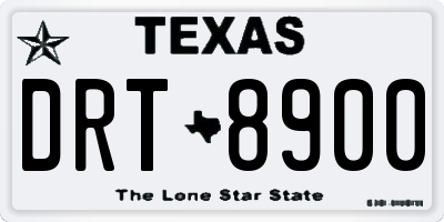 TX license plate DRT8900