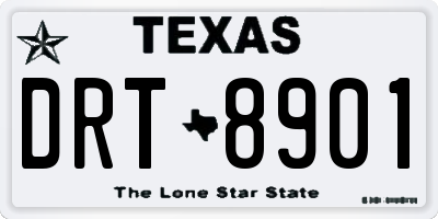 TX license plate DRT8901