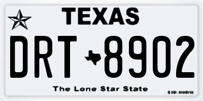 TX license plate DRT8902