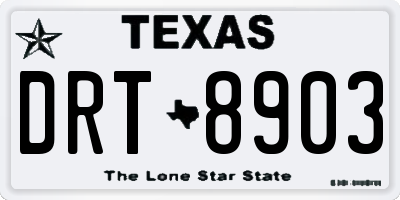 TX license plate DRT8903