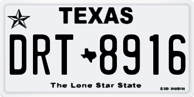 TX license plate DRT8916