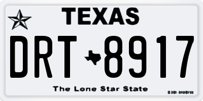 TX license plate DRT8917