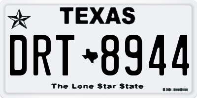 TX license plate DRT8944
