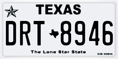 TX license plate DRT8946