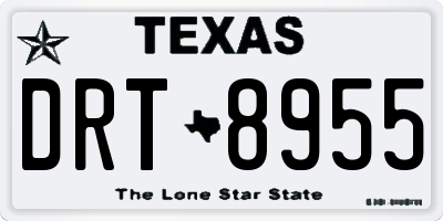 TX license plate DRT8955