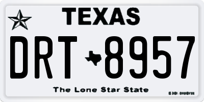 TX license plate DRT8957