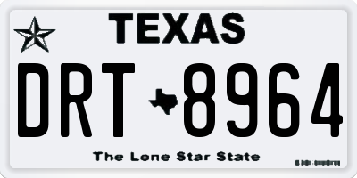 TX license plate DRT8964