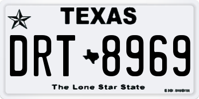TX license plate DRT8969