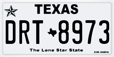 TX license plate DRT8973
