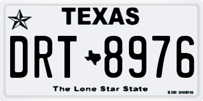 TX license plate DRT8976