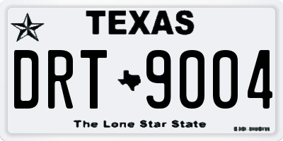 TX license plate DRT9004