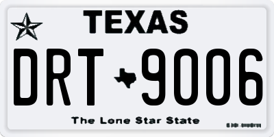 TX license plate DRT9006