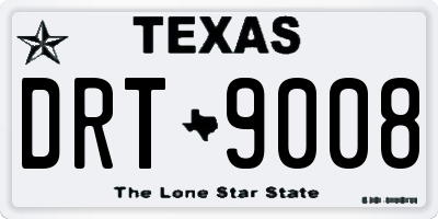 TX license plate DRT9008