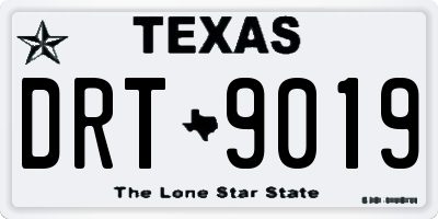 TX license plate DRT9019