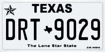 TX license plate DRT9029
