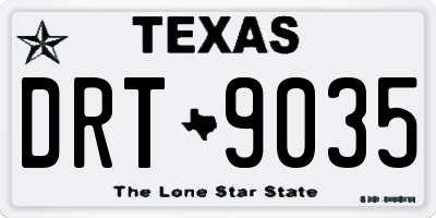 TX license plate DRT9035