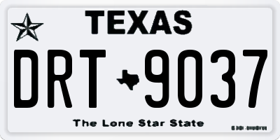TX license plate DRT9037