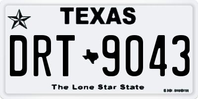 TX license plate DRT9043