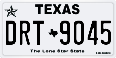 TX license plate DRT9045