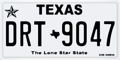 TX license plate DRT9047