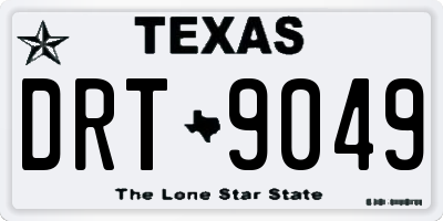 TX license plate DRT9049