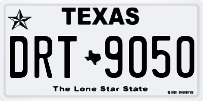 TX license plate DRT9050