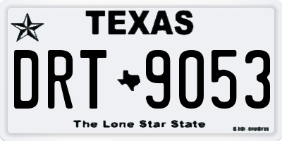 TX license plate DRT9053
