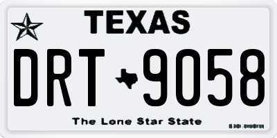 TX license plate DRT9058