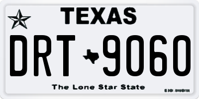 TX license plate DRT9060