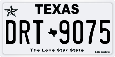 TX license plate DRT9075