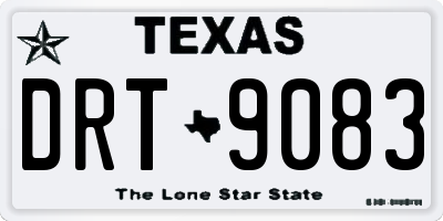 TX license plate DRT9083