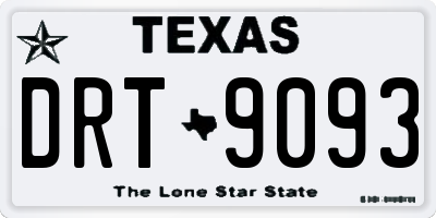 TX license plate DRT9093
