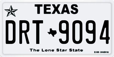 TX license plate DRT9094