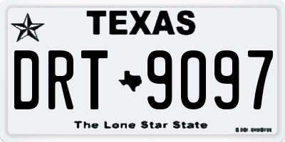 TX license plate DRT9097