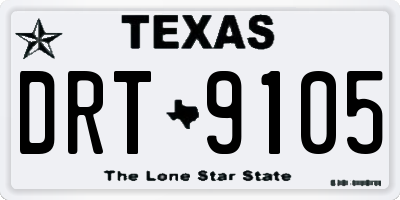 TX license plate DRT9105