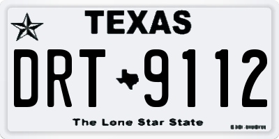 TX license plate DRT9112