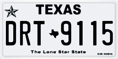 TX license plate DRT9115