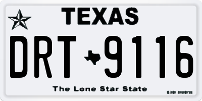 TX license plate DRT9116