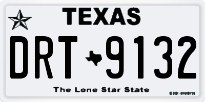 TX license plate DRT9132