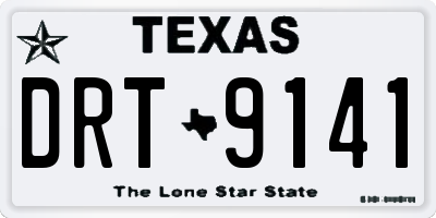 TX license plate DRT9141