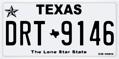 TX license plate DRT9146