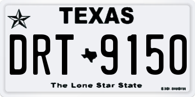 TX license plate DRT9150