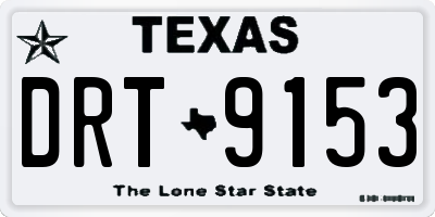 TX license plate DRT9153