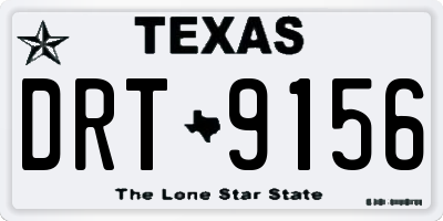 TX license plate DRT9156